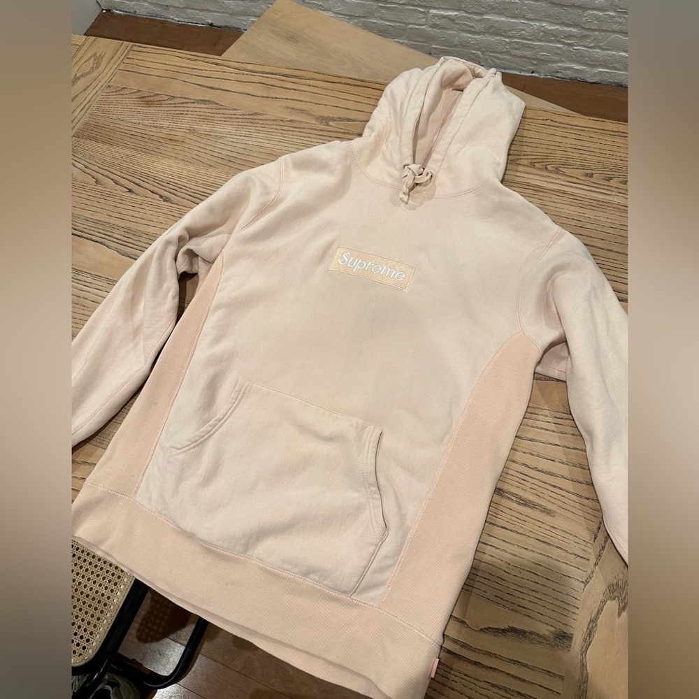 Supreme Peach Box Logo Hoodie